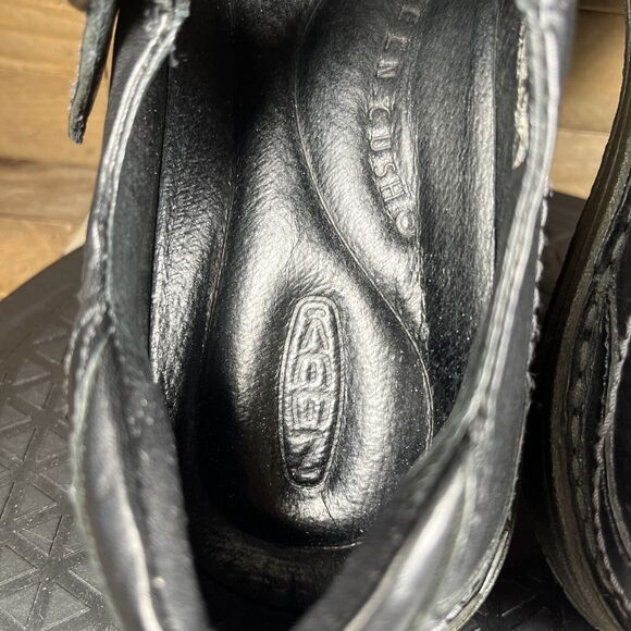 Keen Womens Size 8.5 Black Leather Slip On Mary Jane Ballet Flat Driving Shoes - Picture 7 of 10